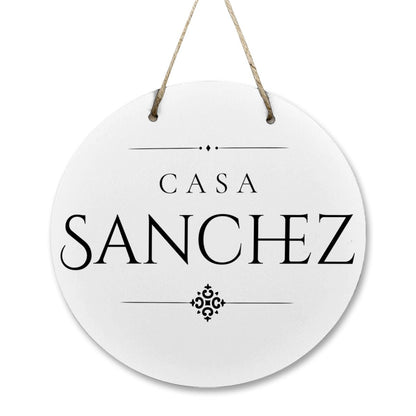 Casa Sanchez Wooden Door Sign