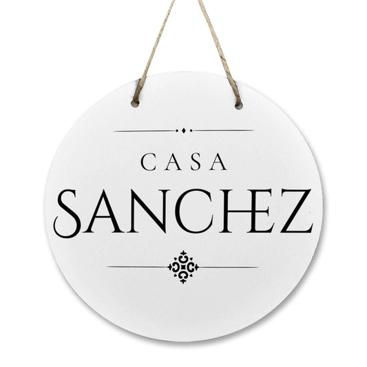 Casa Sanchez Wooden Door Sign