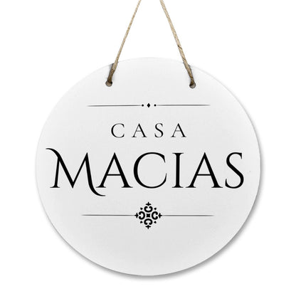 Casa Macias Wooden Door Sign