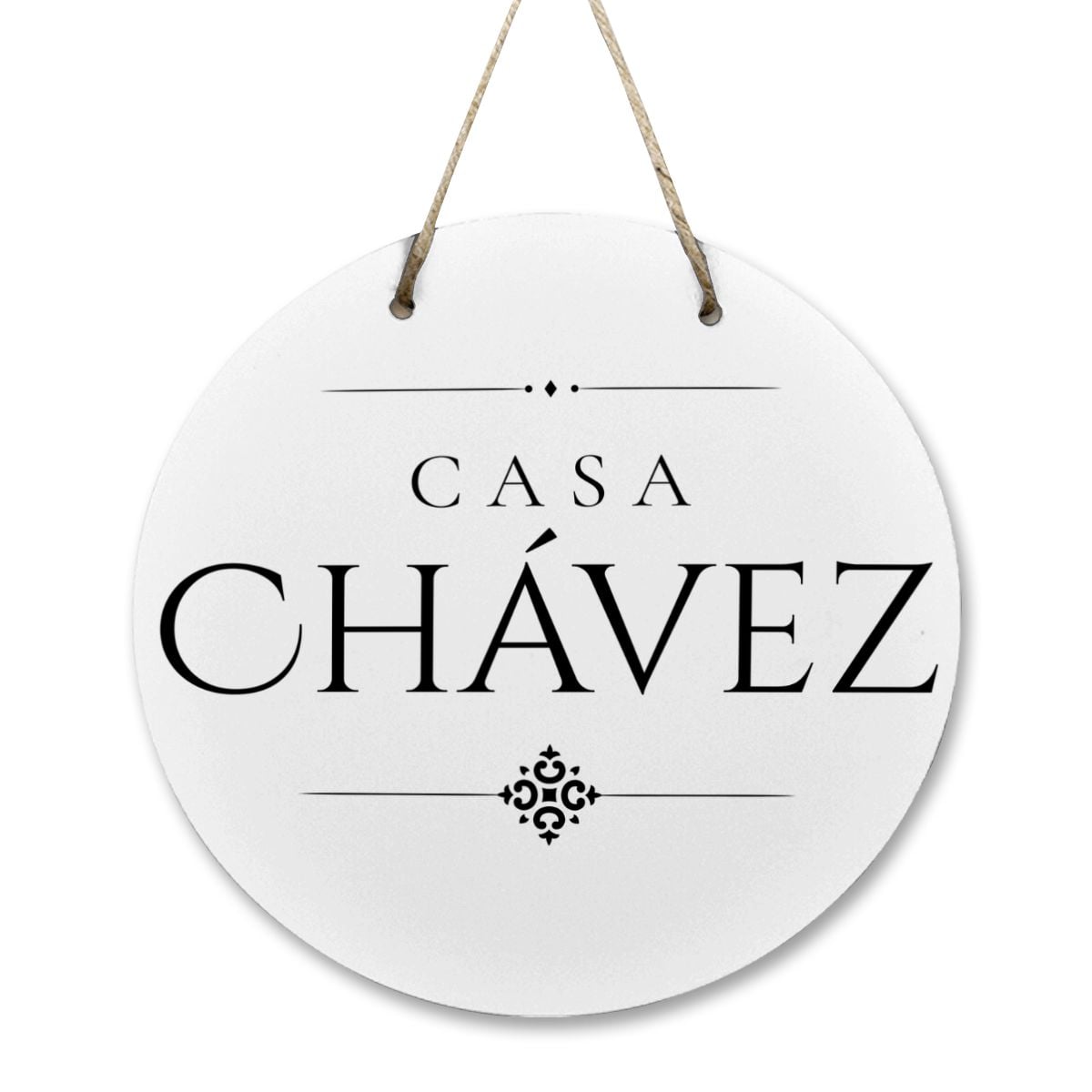 Casa Chávez Wooden Door Sign