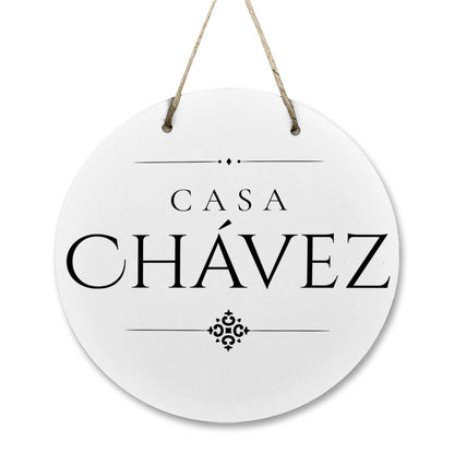 Casa Chávez Wooden Door Sign