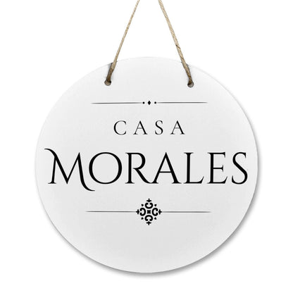 Casa Morales Wooden Door Sign