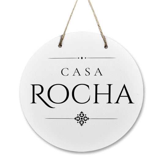 Casa Rocha Wooden Door Sign