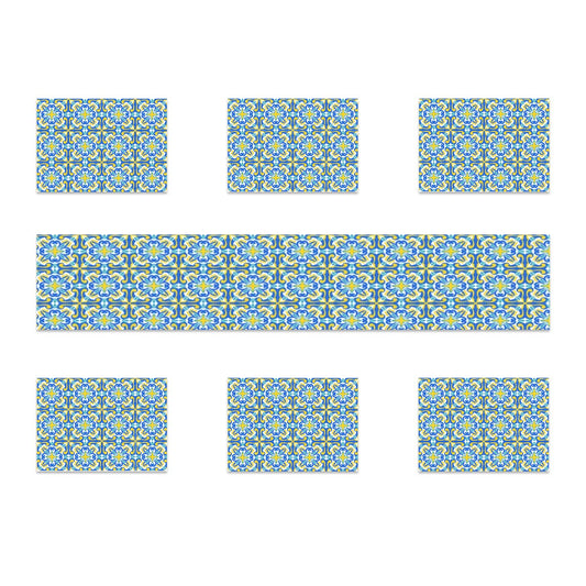 Medina Sunburst Table Runner Placemat Set 7 Pieces