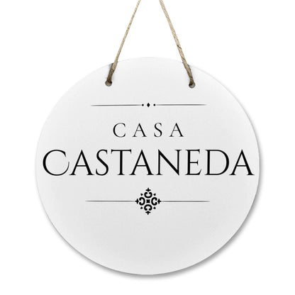 Casa Castaneda Wooden Door Sign