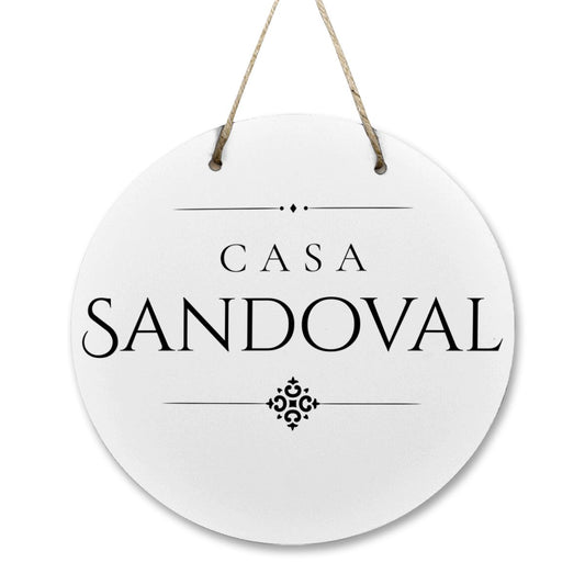Casa Sandoval Wooden Door Sign