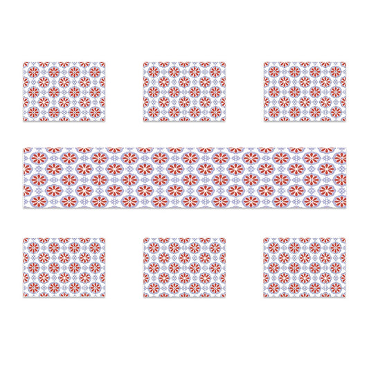 Rosette Table Runner Placemat Set 7 Pieces