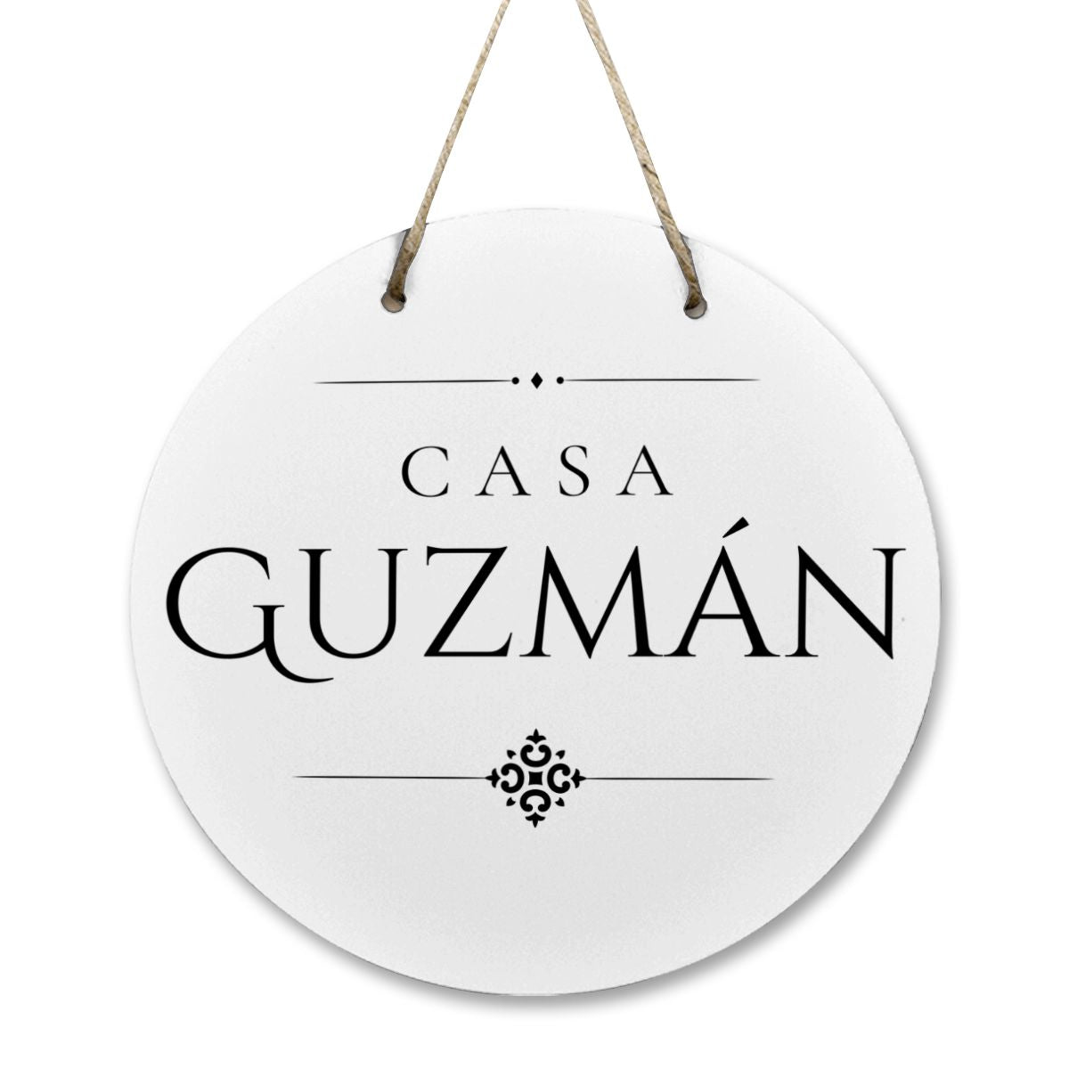 Casa Guzmán Wooden Door Sign