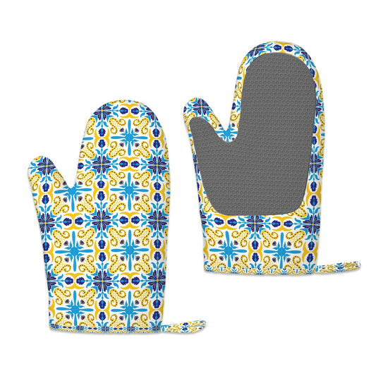 Portofino Petal Silicone Oven Mitts Heat Resistant Set