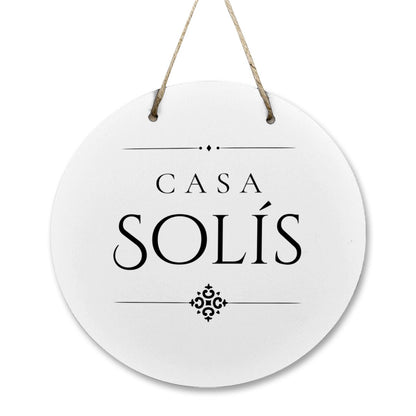 Casa Solís Wooden Door Sign
