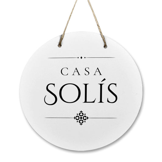 Casa Solís Wooden Door Sign