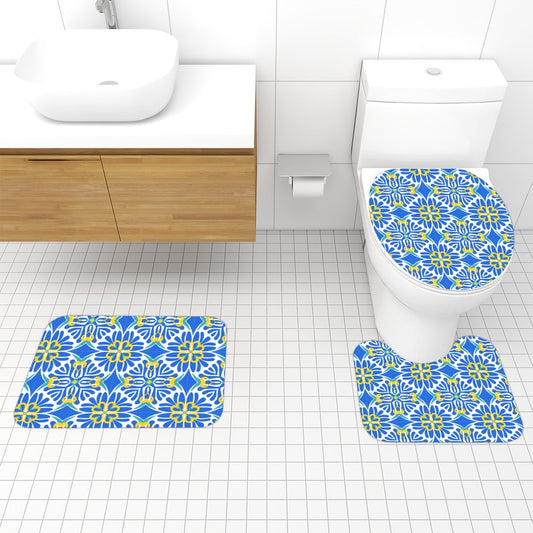 Santorini Breeze Bathroom Rugs Set 3 pcs