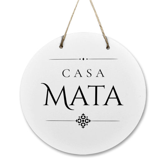 Casa Mata Wooden Door Sign