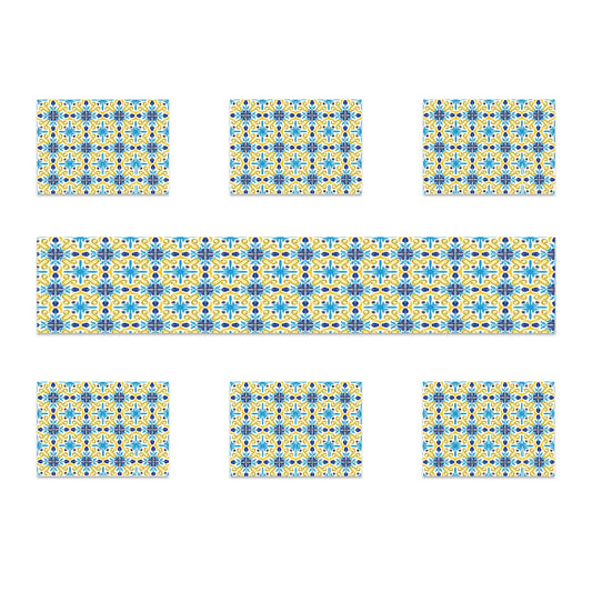 Portofino Petal Table Runner Placemat Set 7 Pieces
