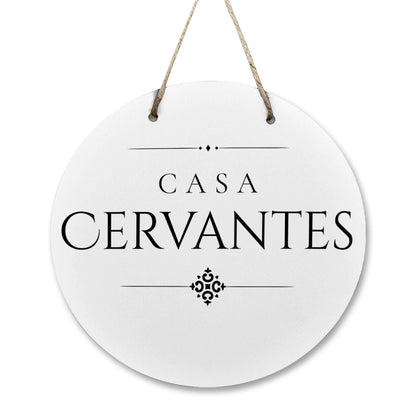 Casa Cervantes Wooden Door Sign