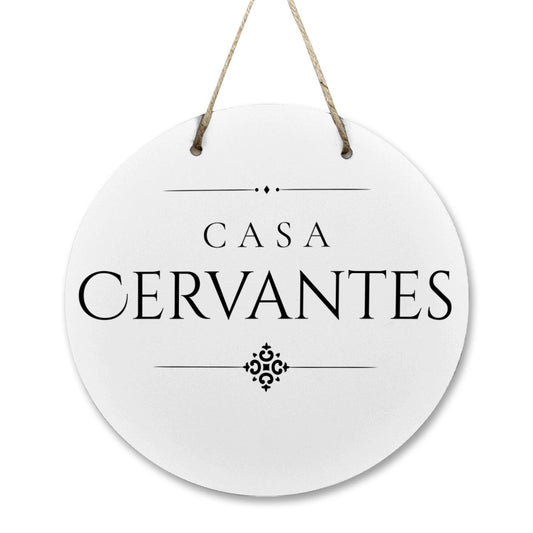 Casa Cervantes Wooden Door Sign