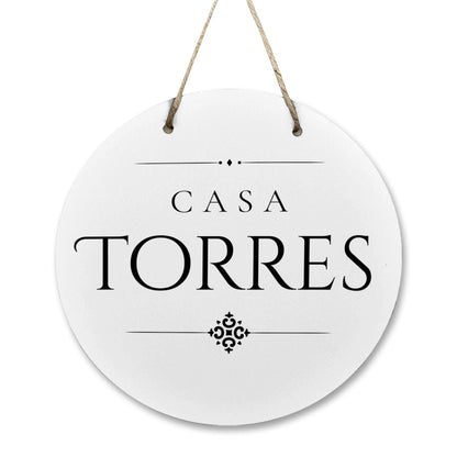 Casa Torres Wooden Door Sign
