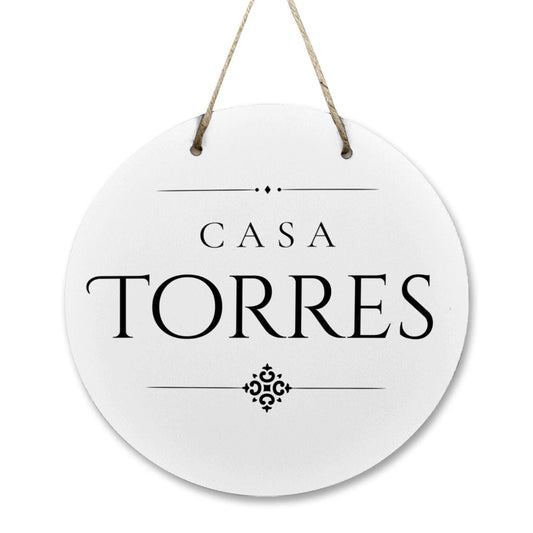 Casa Torres Wooden Door Sign