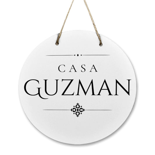 Casa Guzman Wooden Door Sign