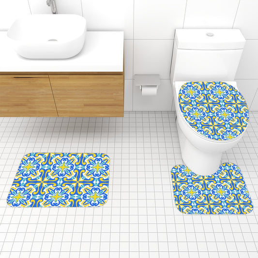 Medina Sunburst Bathroom Rugs Set 3 pcs
