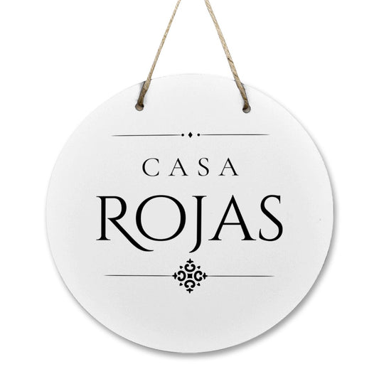 Casa Rojas Wooden Door Sign
