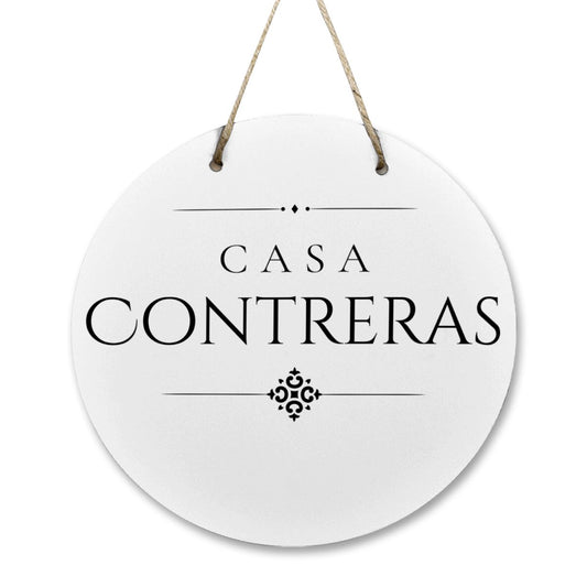 Casa Contreras Wooden Door Sign