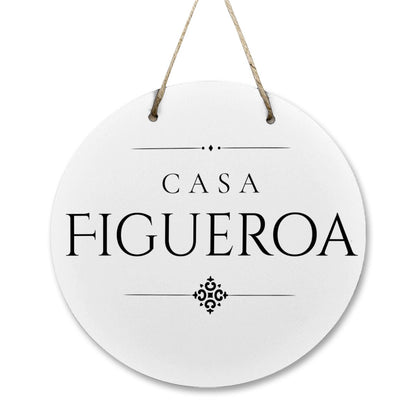 Casa Figueroa Wooden Door Sign