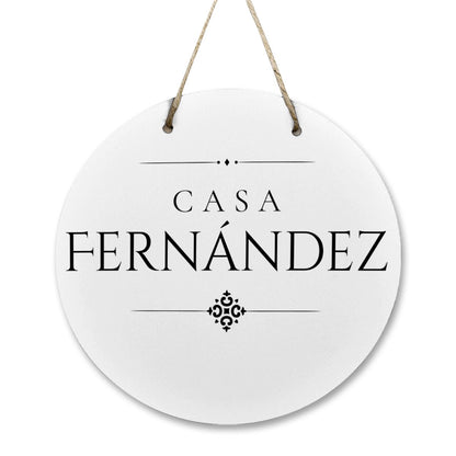 Casa Fernández Wooden Door Sign