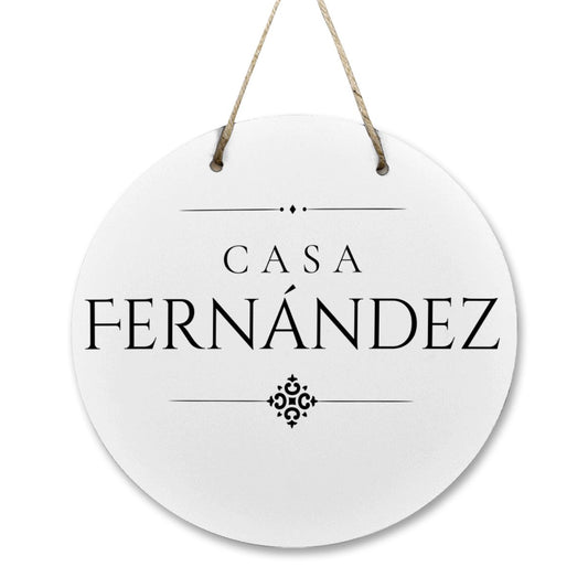 Casa Fernández Wooden Door Sign