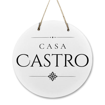 Casa Castro Wooden Door Sign