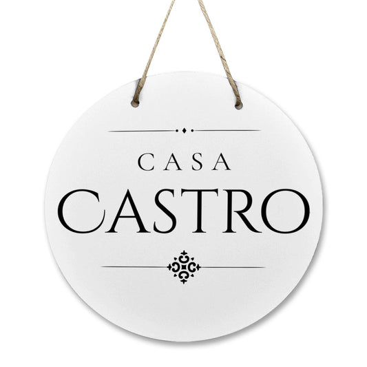 Casa Castro Wooden Door Sign
