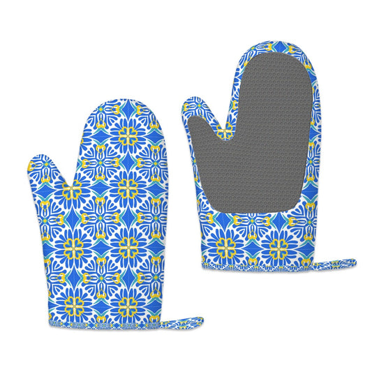 Santorini Breeze Silicone Oven Mitts Heat Resistant Set