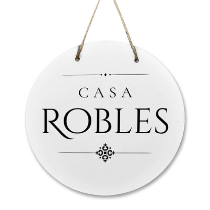 Casa Robles Wooden Door Sign