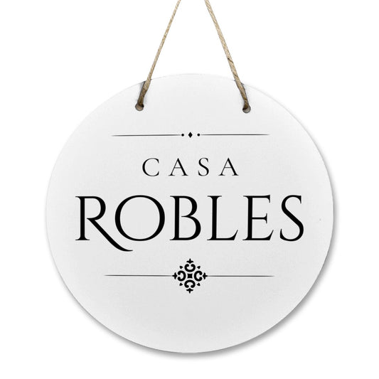 Casa Robles Wooden Door Sign