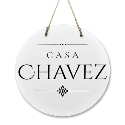 Casa Chavez Wooden Door Sign