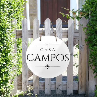 Casa Campos  Wooden Door Sign