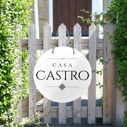 Casa Castro Wooden Door Sign