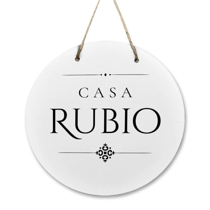 Casa Rubio Wooden Door Sign