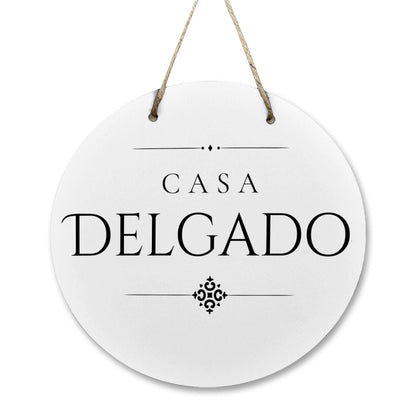 Casa Delgado Wooden Door Sign