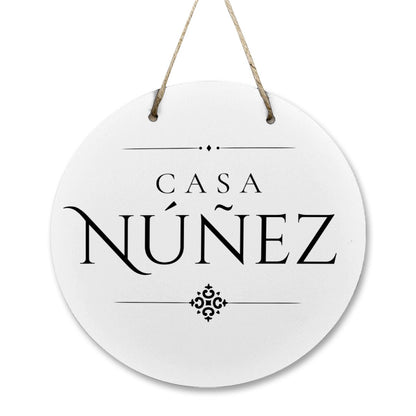 Casa Núñez Wooden Door Sign