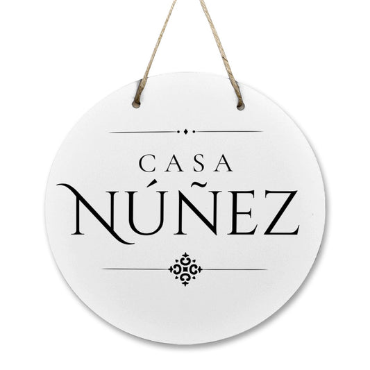 Casa Núñez Wooden Door Sign