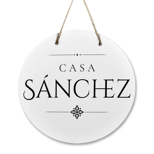 Casa Sánchez Wooden Door Sign