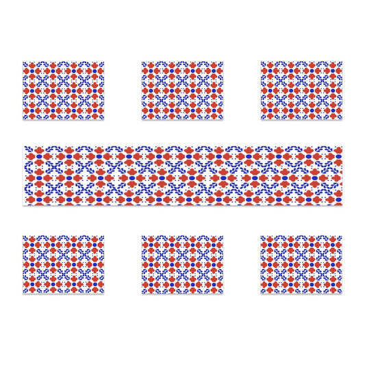 Iberian Bloom Table Runner Placemat Set 7 Pieces