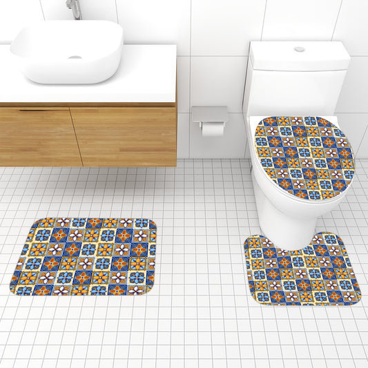 Venetian Star Bathroom Rugs Set 3 pcs