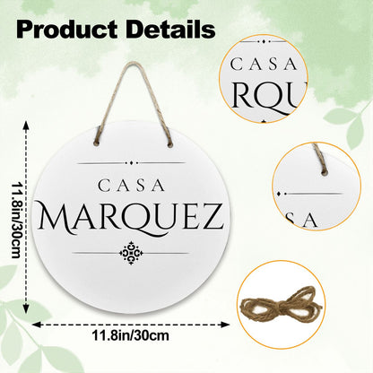 Casa Marquez Wooden Door Sign