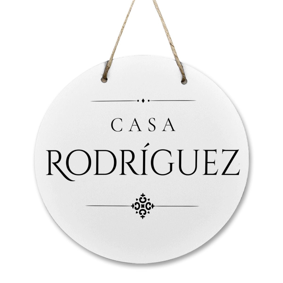 Casa Rodríguez Wooden Door Sign