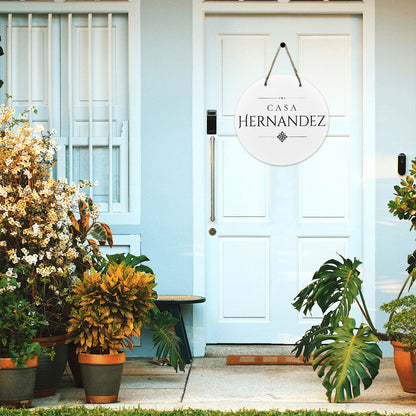 Casa Hernandez Wooden Door Sign