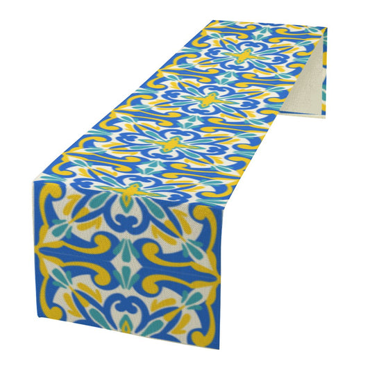 Medina Sunburst Linen Table Runner