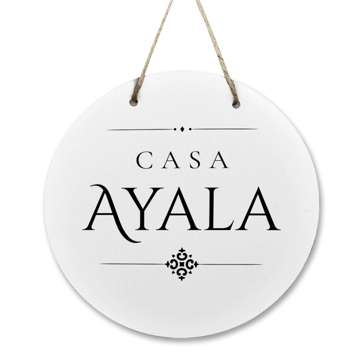 Casa Ayala Wooden Door Sign