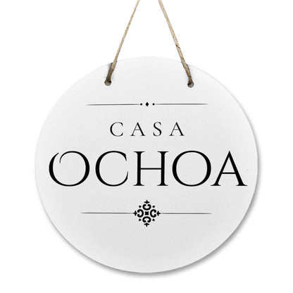 Casa Ochoa Wooden Door Sign